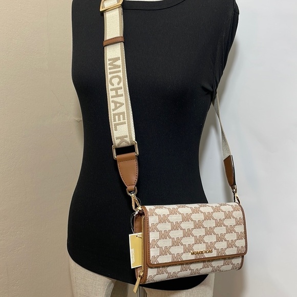 Michael Kors Handbags - Michael Kors large zip around wallet crossbody Jet set Item